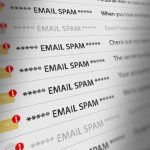 Close Up Shot of Spam Mail Box UI on Webmail.