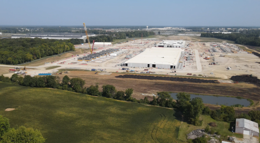 Aerial Drone view of the new Intel facility in Columbus Ohio By blackboxguild